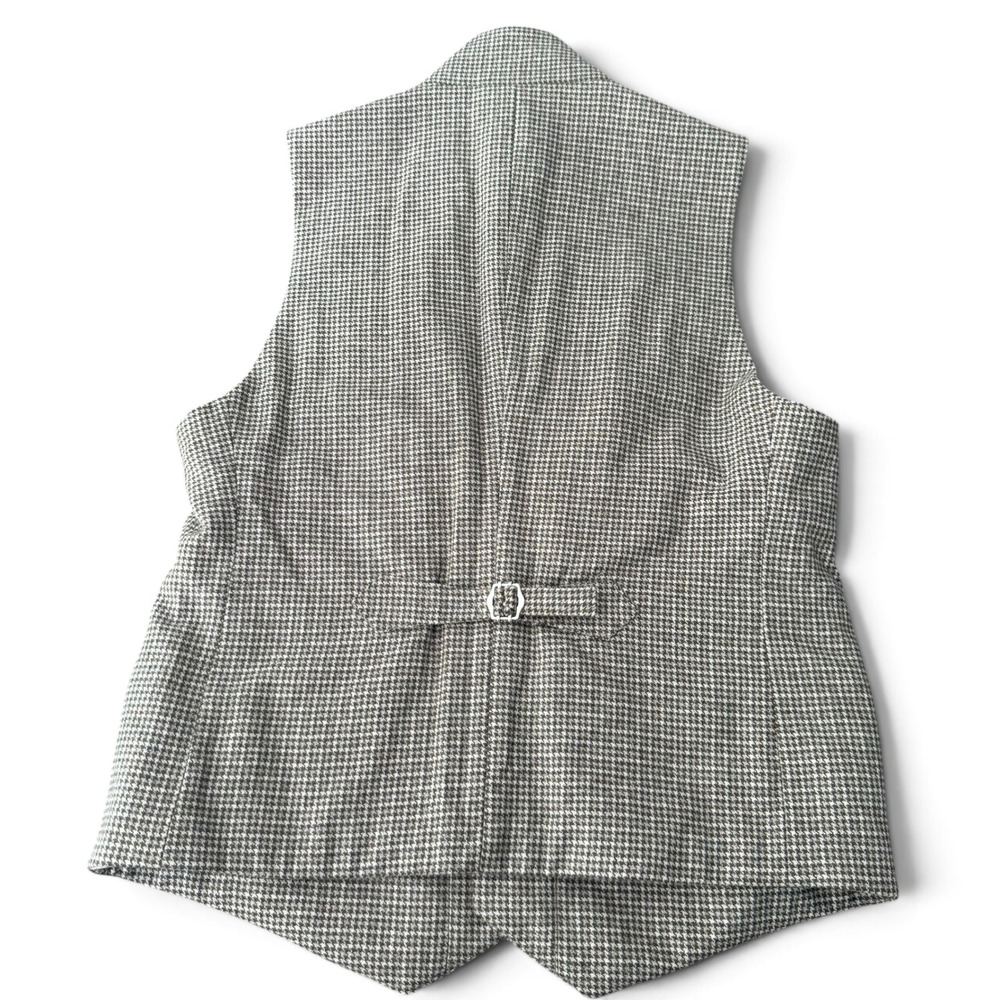 SuitSupply Chester Zip Vest Men L Brown Houndstooth Wool F.lli Ormezzano Italy - Picture 3 of 15